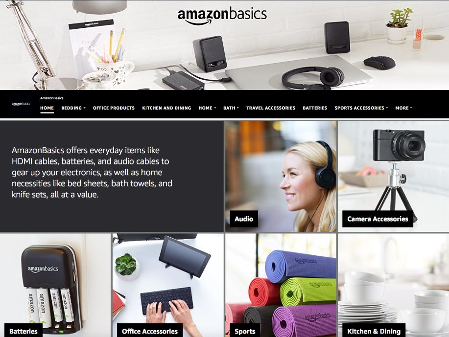 AmazonBasics Home Page